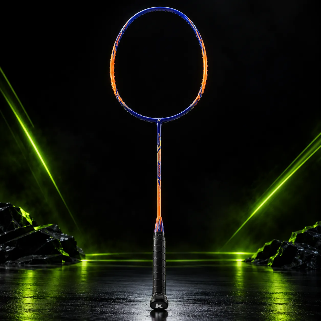 Kawasaki Ninja X 266 original badminton racket with orange and blue frame